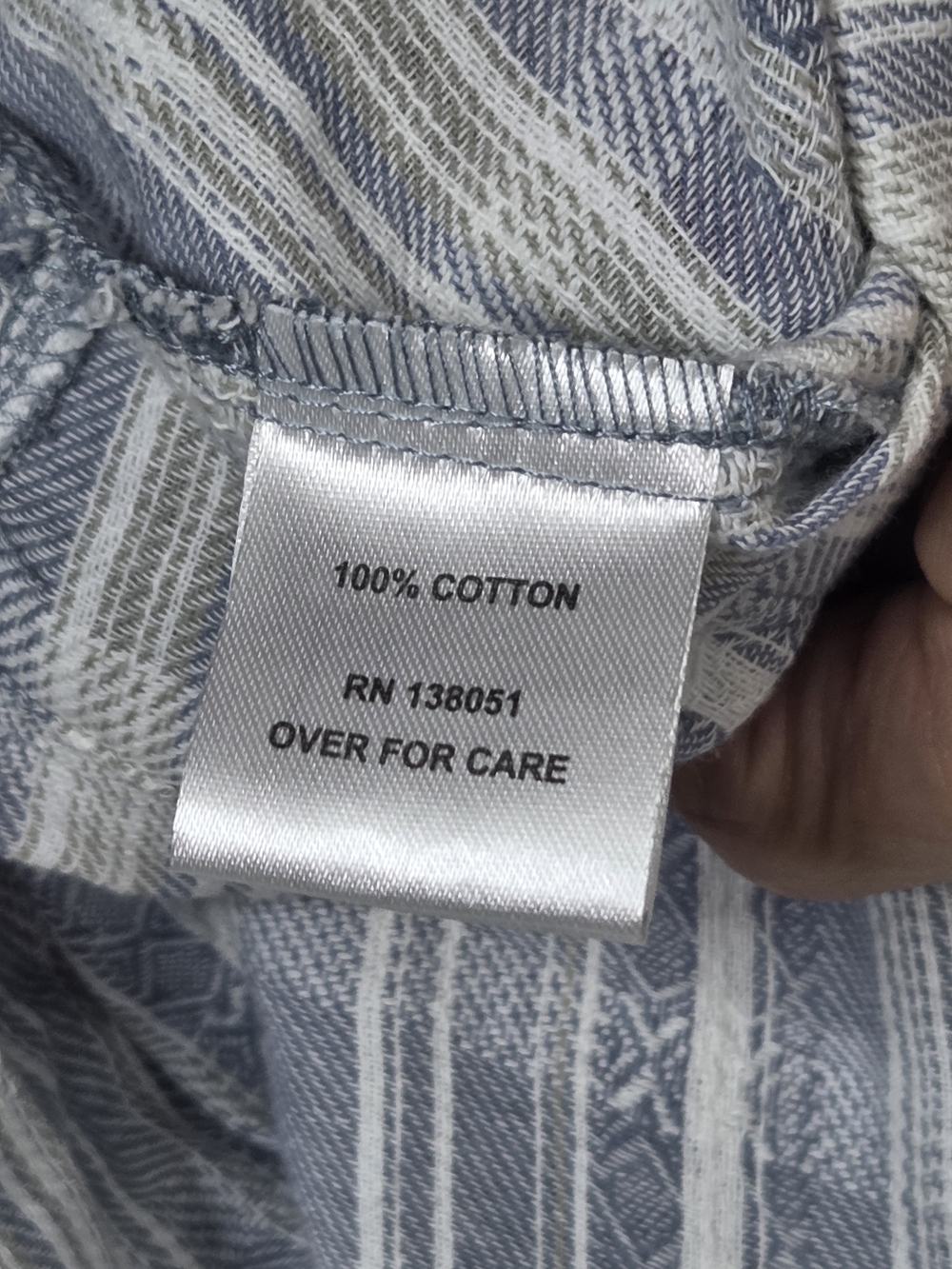 North River Striped Baja Hoodie Beach Poncho Pullover Blue Gray White Size Med. - Picture 9 of 10